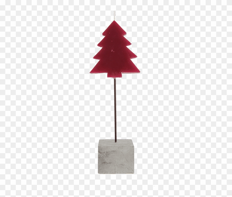 Kerze Tannenbaum Rot Sockel Kieselstein H - Christmas Day Clipart