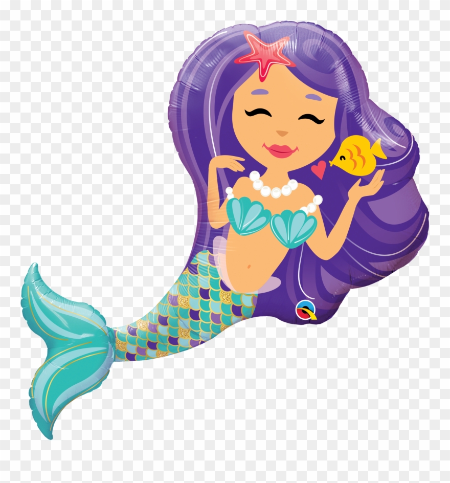 Folienballon Entzückende Meerjungfrau 97cm Clipart