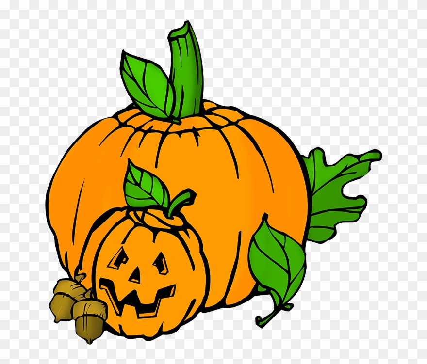 Halloween Fruit Cliparts - Clipart Autumn Black And White - Png Download