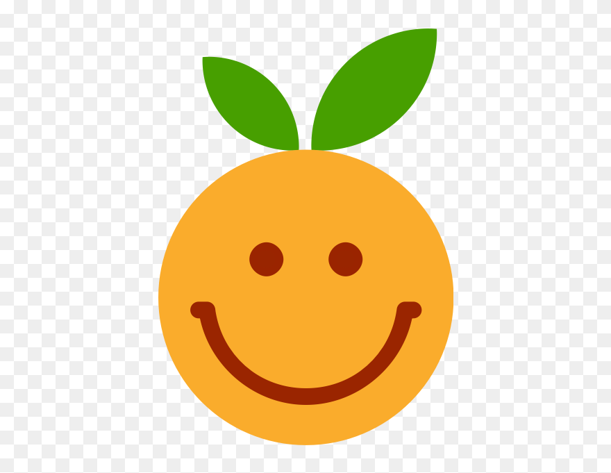 Wink Smiley Emoticon Fruit - Clementine Clipart - Png Download