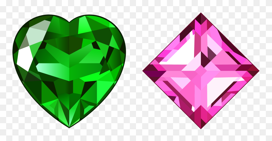 Clipart Diamond Green 4 Clip Art - Pink Diamond Clipart Png Transparent Png