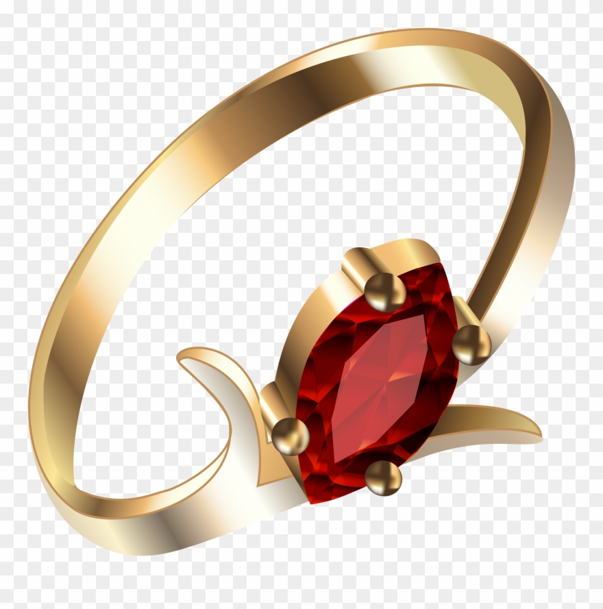 Gold Ring With Ruby Png Clipart - Ruby Png Image Transparent