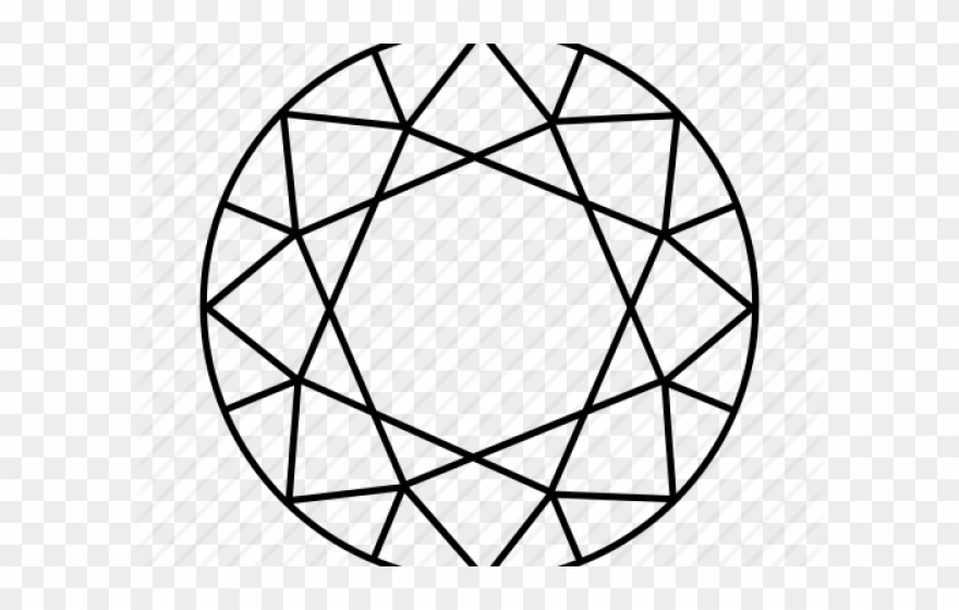 Drawn Diamonds Circle - Simple Geometric Diamond Drawing Clipart