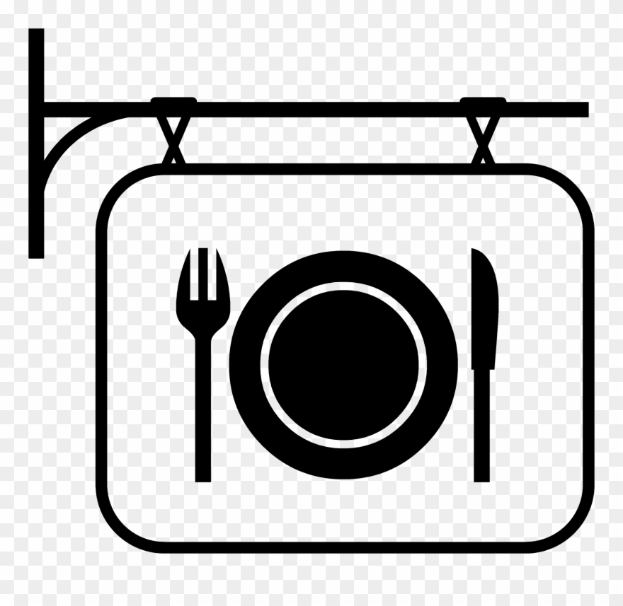 Safe Clipart Restaurant - Restaurant Clipart Black And White - Png Download