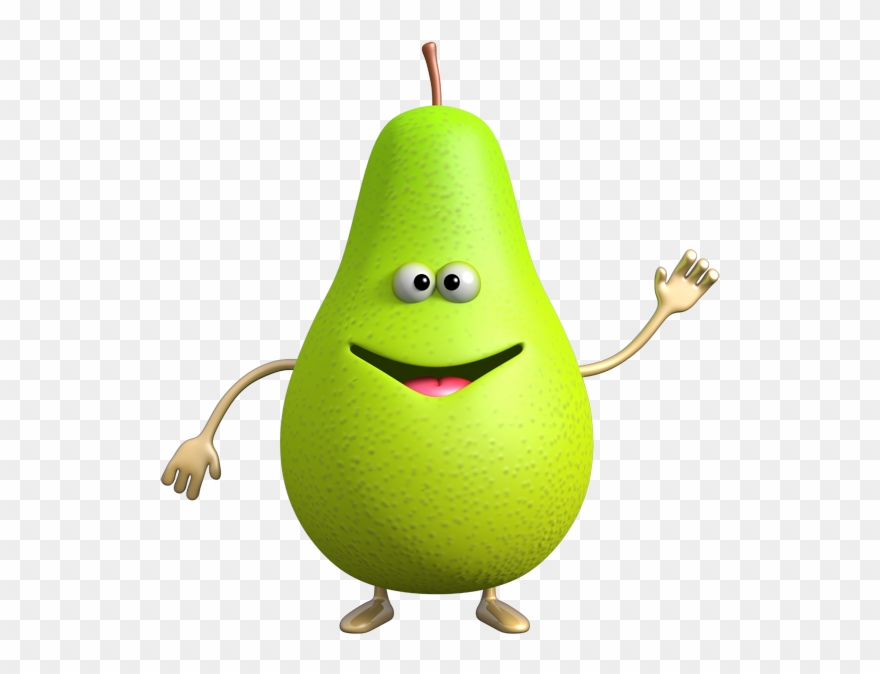 Les Fruits, Vegetables, Grade 1, Sketching, Centre, - Funny Pear Clipart