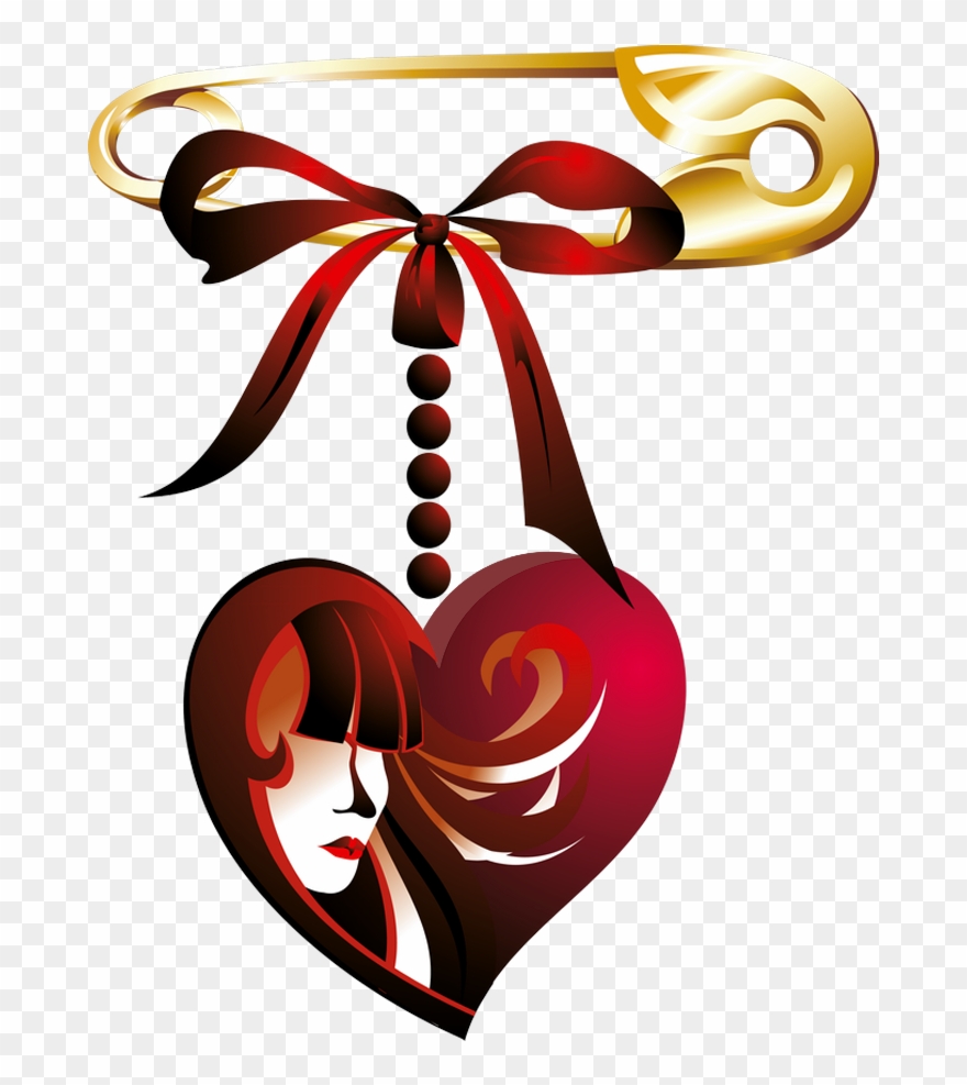 Safety Pin With Peart Decor Png Clipart Picture - Fleure Du Saint Valentin Transparent Png