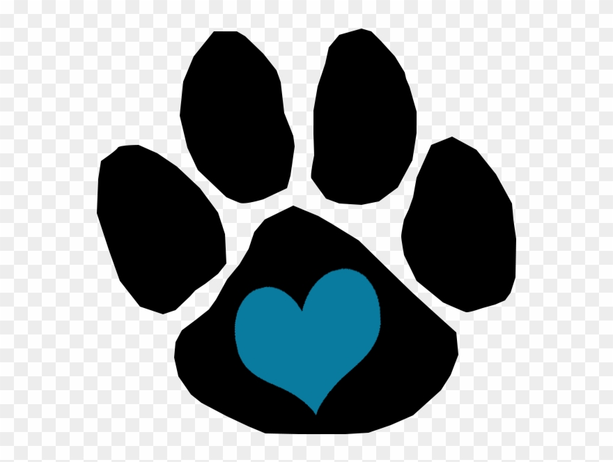 Blue Paw Print Transparent Clipart