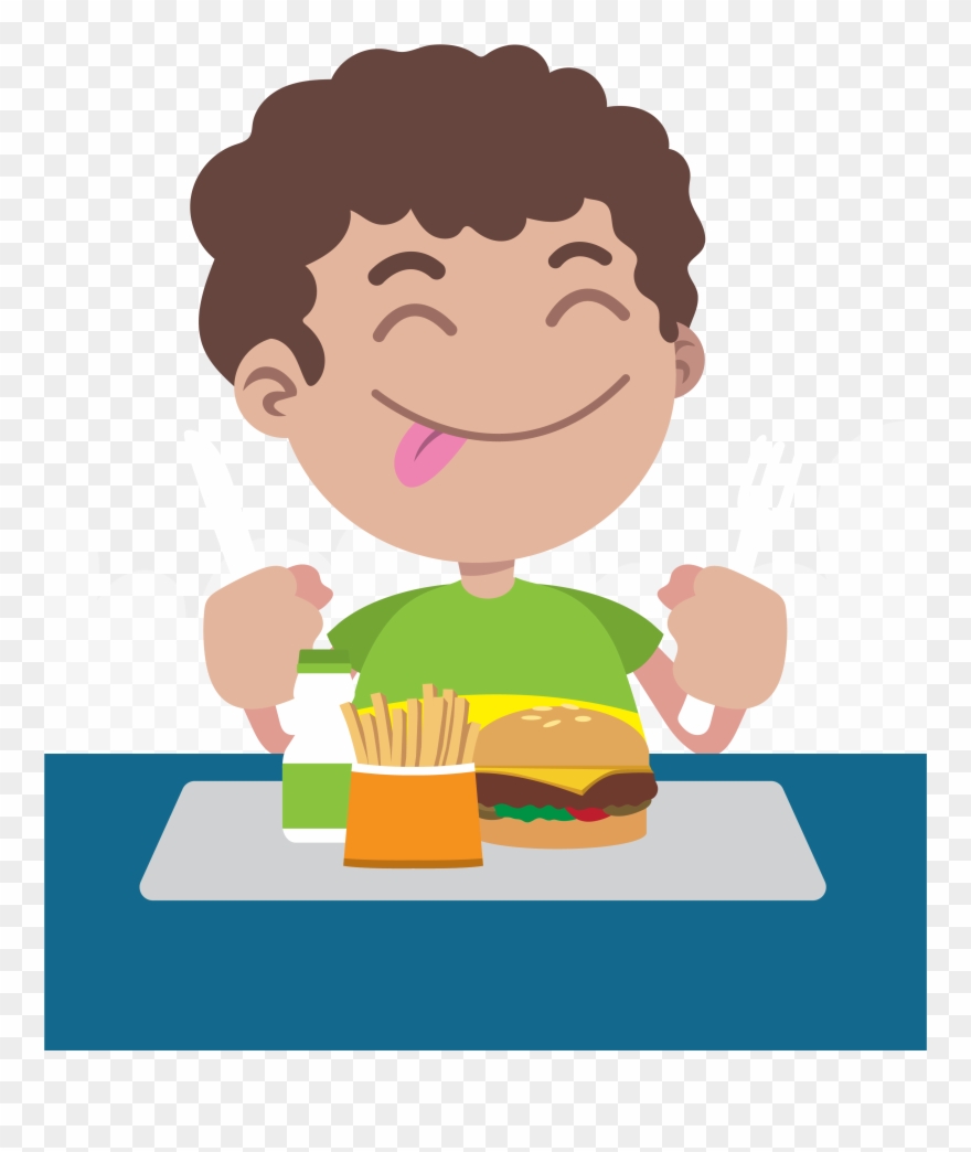 Child Food Health Menu Cantina - Eating Food Vector Png Clipart