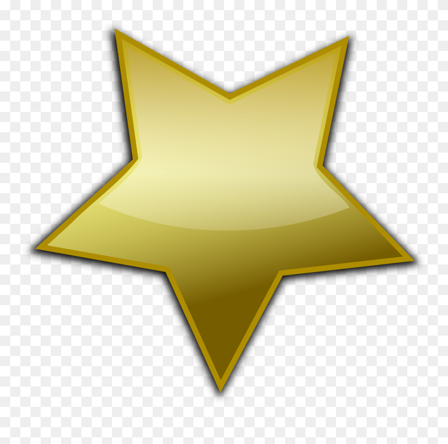 Image Free Library Star Art At Clker - Gold Star Vector Png Clipart
