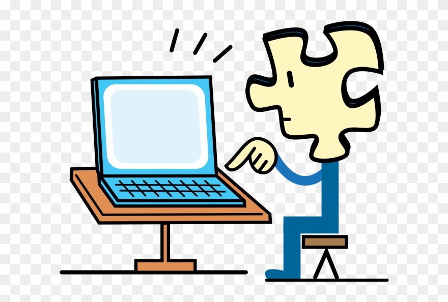 People Working With Computers Clipart
