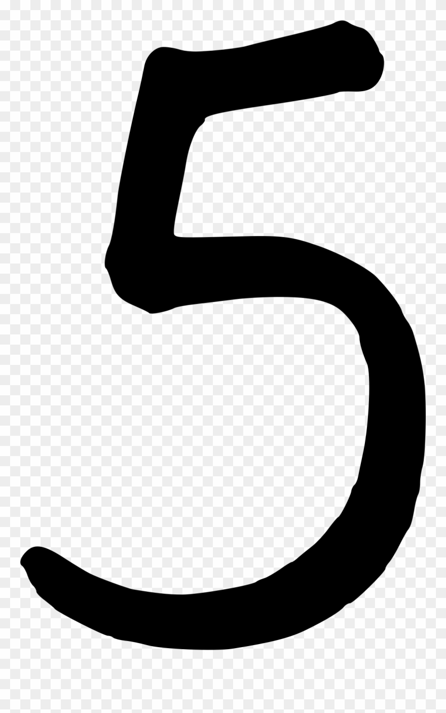 Handwritten 7 Free Number 5 Handwritten - 5 Clip Art - Png Download