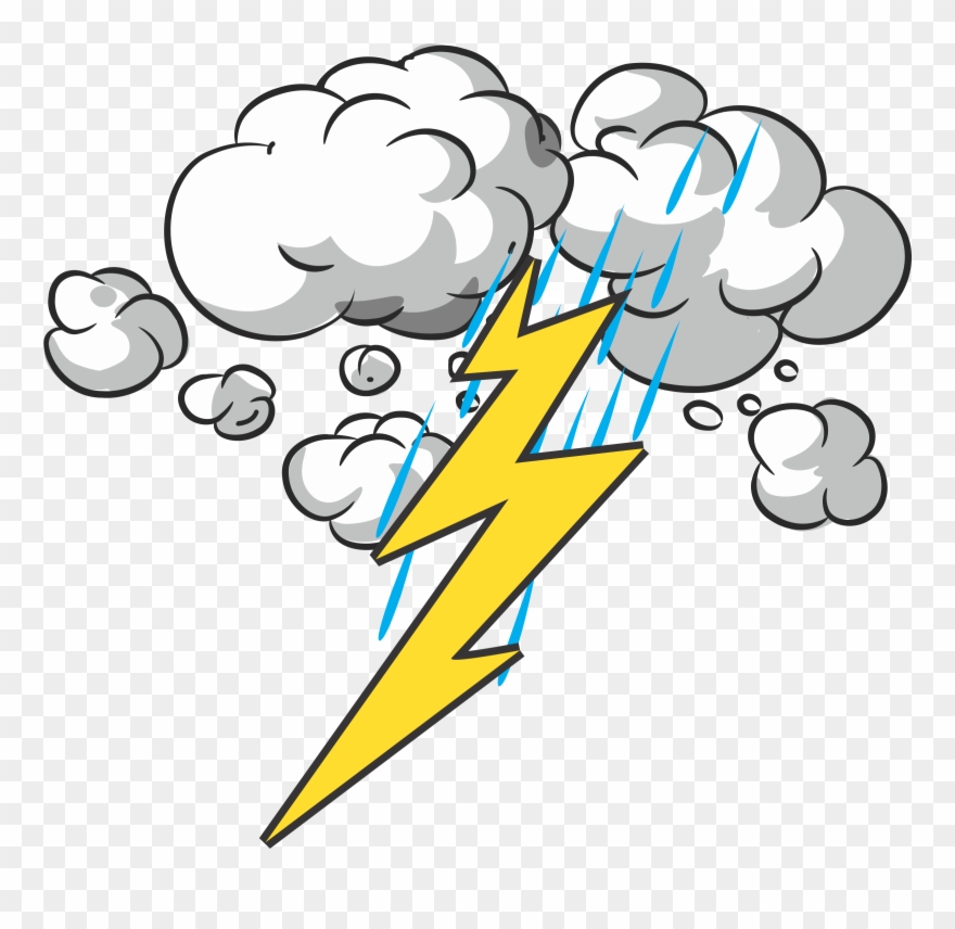 Collection Of Lightning And Thunder High - Thunder And Lightning Clipart - Png Download