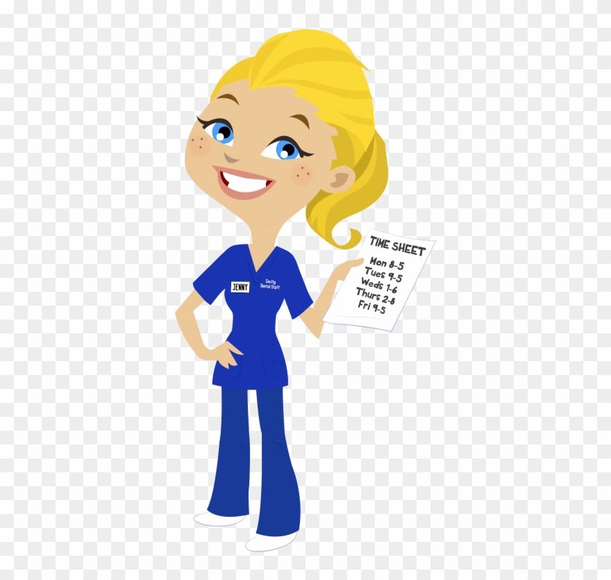 Nurse Clipart Blonde Hair - Dental Nurse Clipart - Png Download