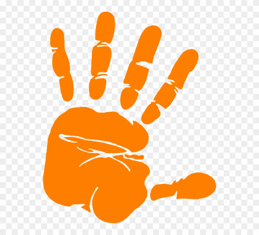Print Palm Free Graphic On Pixabay - Hand Print Clipart - Png Download