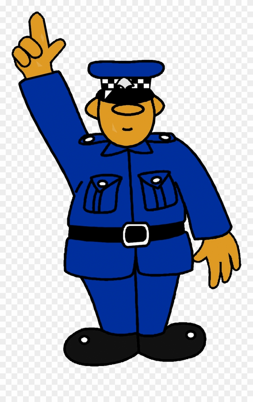 Officer Cartoon Clip Art Gesture - Traffic Police In Cartoon - Png Download
