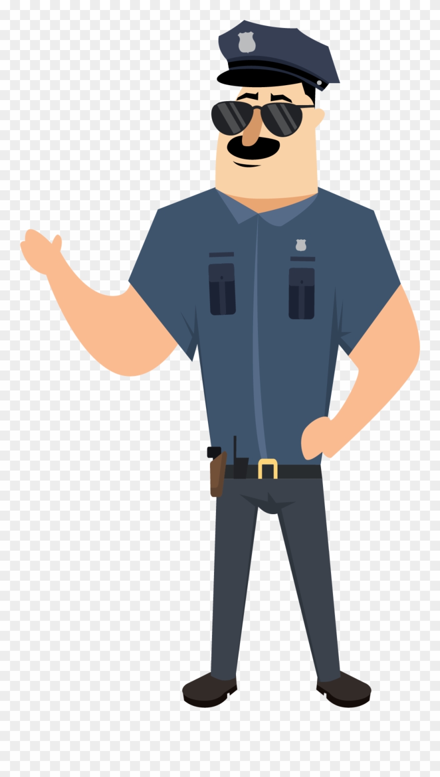 Cartoon Illustration Cop Transprent Png Free Download - Cartoon Police Png Clipart