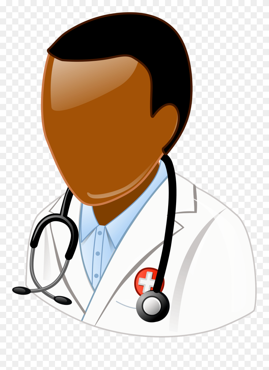 Vector Royalty Free Brown With Hair Big - Clip Art Doctor Physician - Png Download
