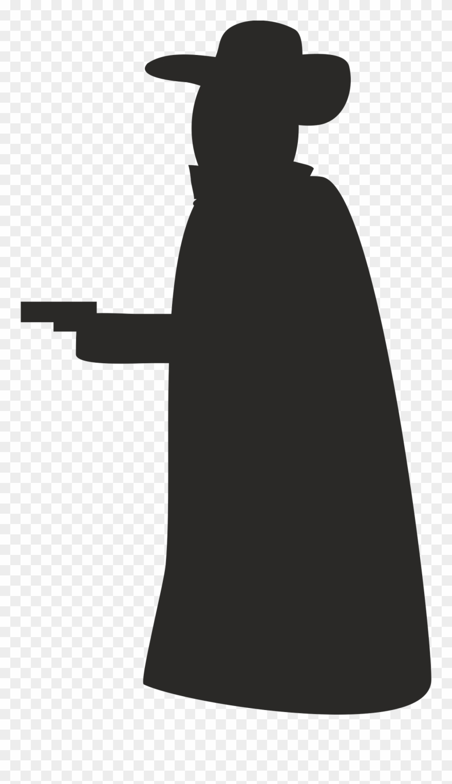 Silhouette At Getdrawings Com - Robber With Gun Png Clipart