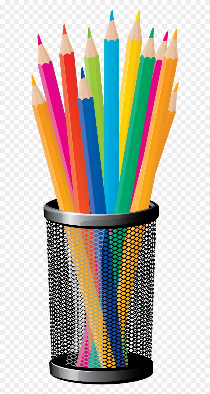 Education Clipart Transparent Background - Colored Pencil Box Clip Art - Png Download