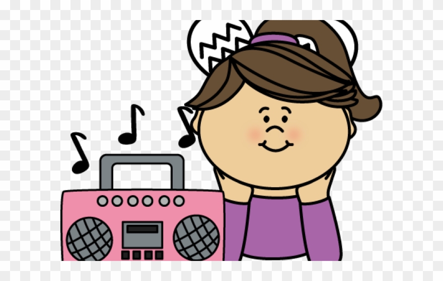 Listening To Music Clipart - Boom Box Clip Art - Png Download