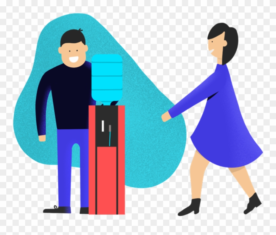 Create A 'water-cooler' Effect, A Shared Space Where - Illustration Clipart