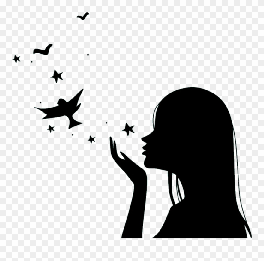 Girls Clipart Bird - Sticker S For Picsart - Png Download