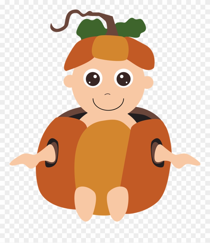 Halloween Costume Pumpkin Baby Costume - Pumpkin Baby Clip Art - Png Download