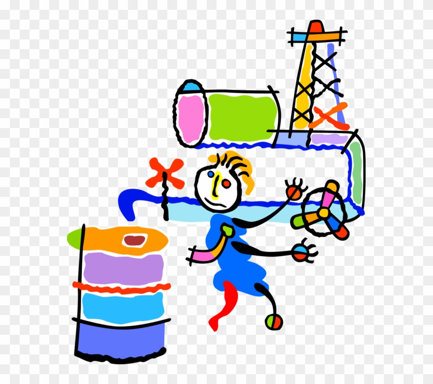 Vector Illustration Of Fossil Fuel Petroleum And Gas Clipart