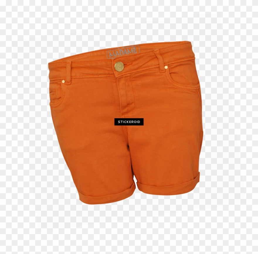 Short Pant Orange - Pocket Clipart