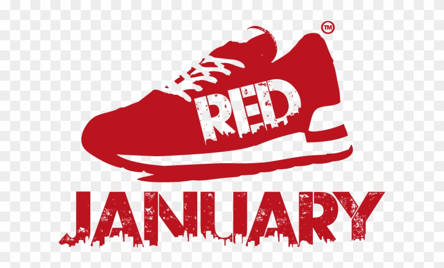 January Images Support Mental Health Through Exercise - Red January Clipart
