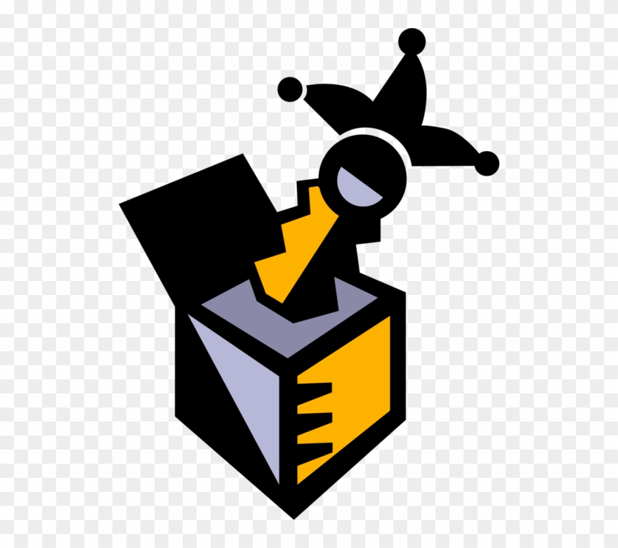 Vector Illustration Of Jack In The Box Boxing Glove Clipart