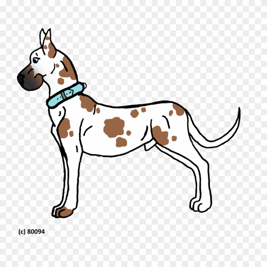 Great Dane Characters - Dog Catches Something Clipart