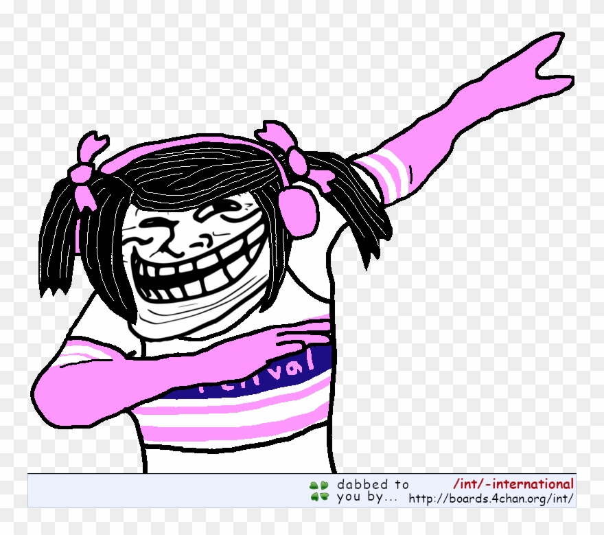 80kib, 800x699, Tiktok Trollface Dab Marked - Troll Face Clipart