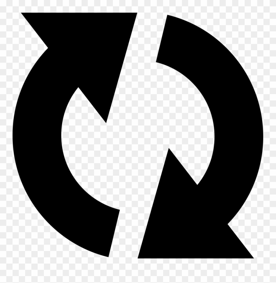 Two Gross Arrows Circle Rotating Clockwise Comments - Dos Flechas En Circulo Clipart