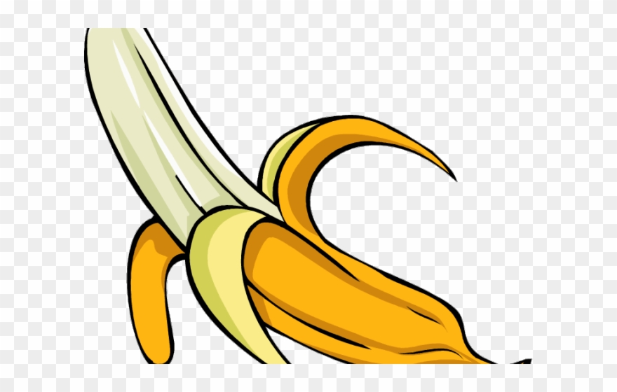 Randome Clipart Banana - Peeled Banana Illustration - Png Download