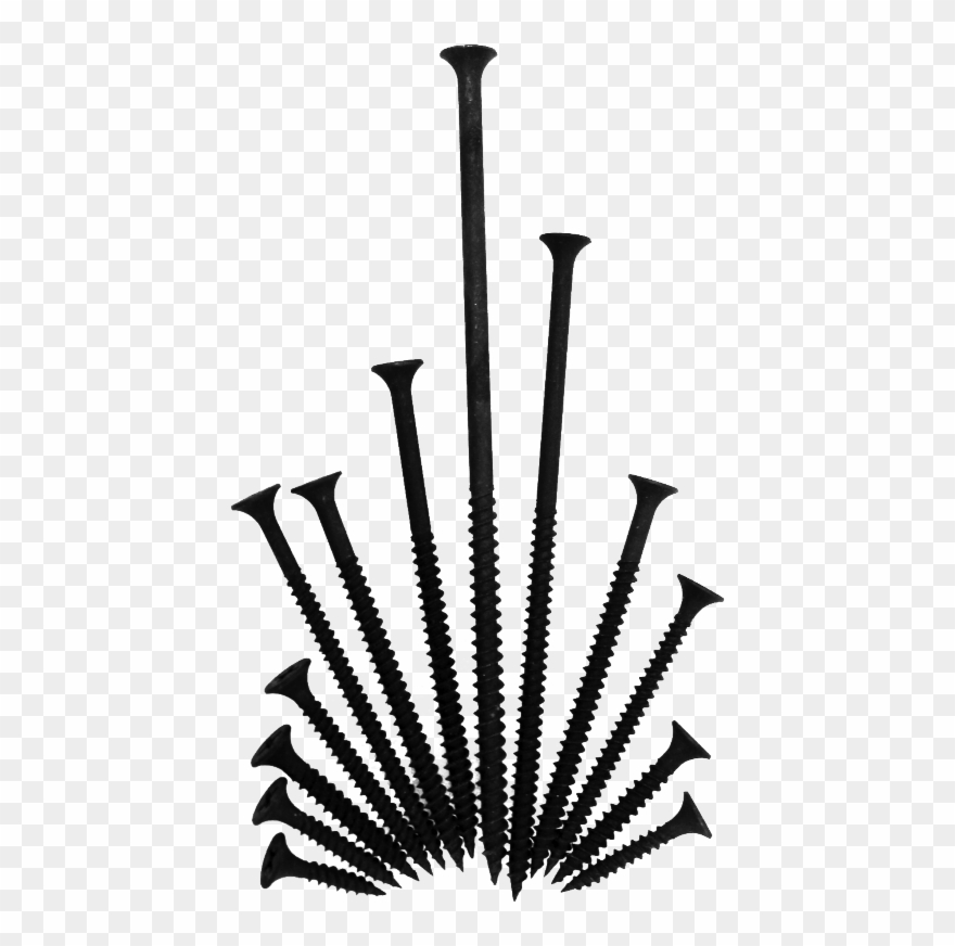 Gypsum / Drywall Screwblack Phosphated - Monochrome Clipart