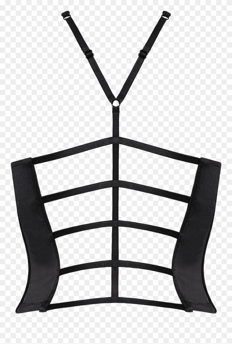 Leading Strings Plunge Balcony Corset Clipart
