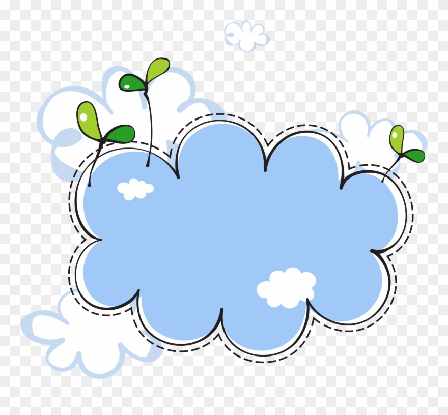 Cloud Euclidean Vector Clip Art Seedlings Clouds - 雲朵 邊框 - Png Download