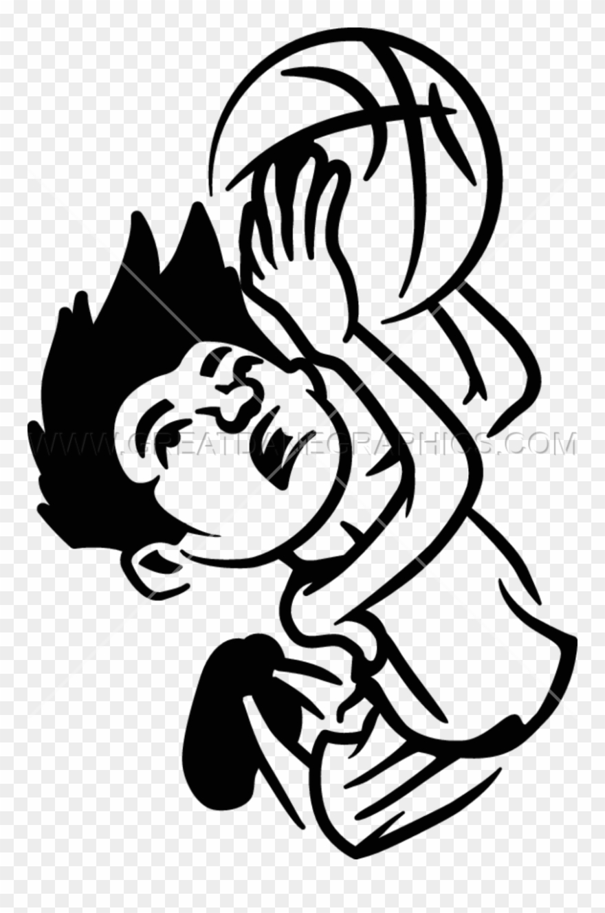Kid Basketball Dunk - Basketball Clipart