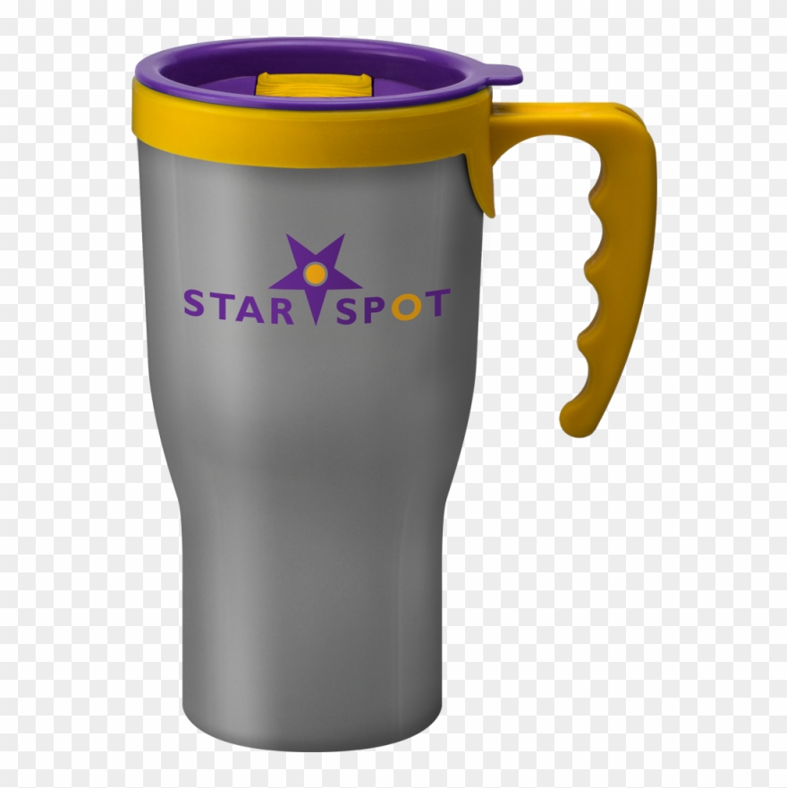 Promotional Challenger Reusable Coffee Mug Silver Uk - Mug Clipart