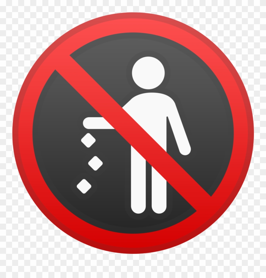 No Littering Icon - No Littering Sign Clipart - Png Download