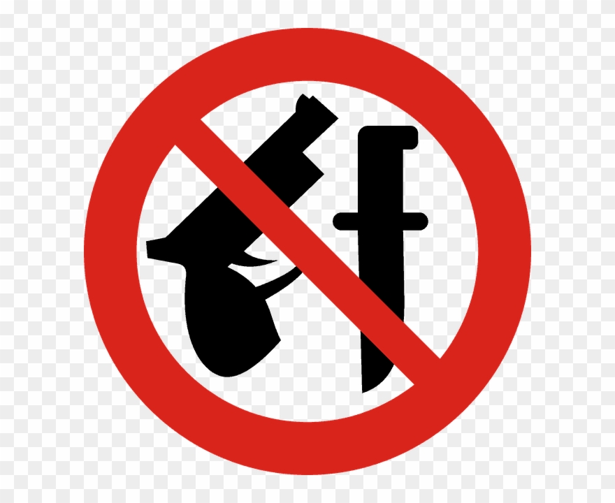 No Weapons Beyond This Point Sign Clipart