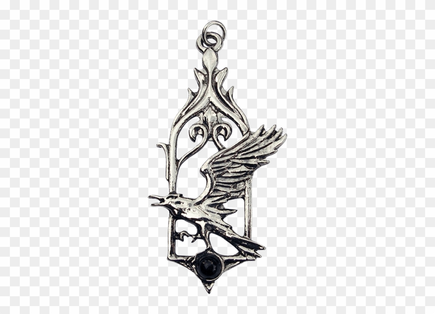 Crystal Raven Pendant Clipart