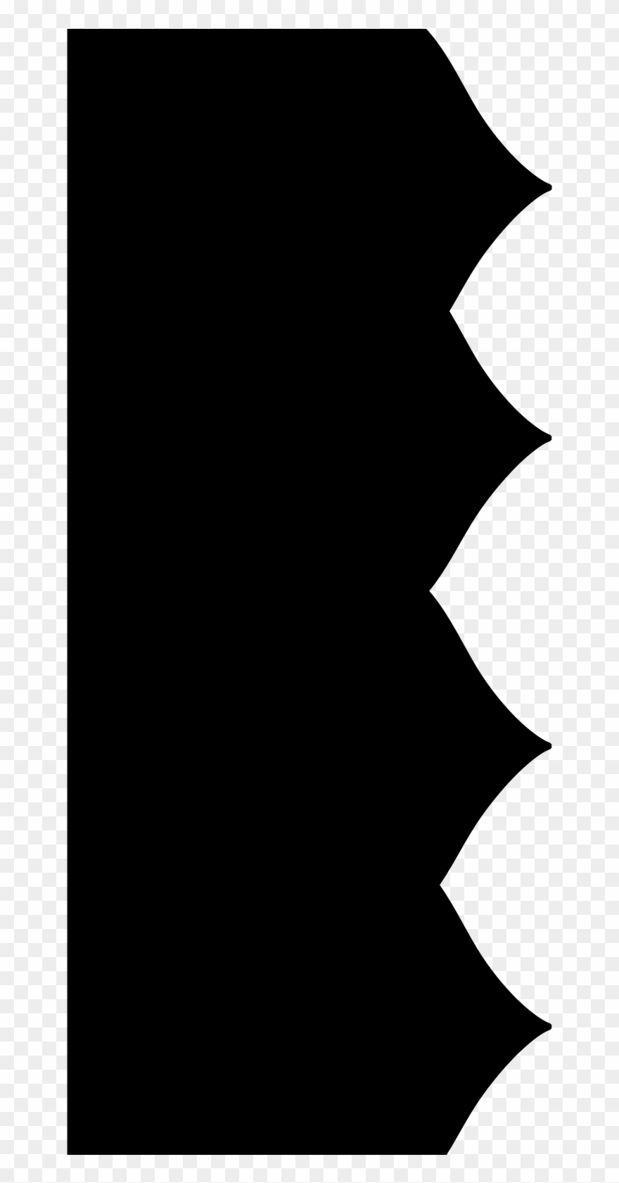 Scallop Edge Template Military Bralicious Co Clipart