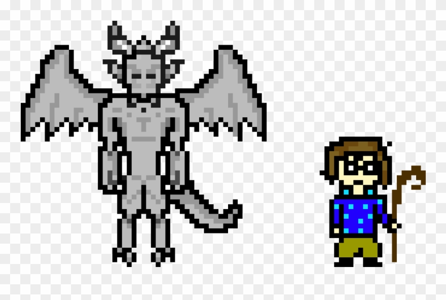 Genes The Gargoyle And William - Pixel Art Clipart