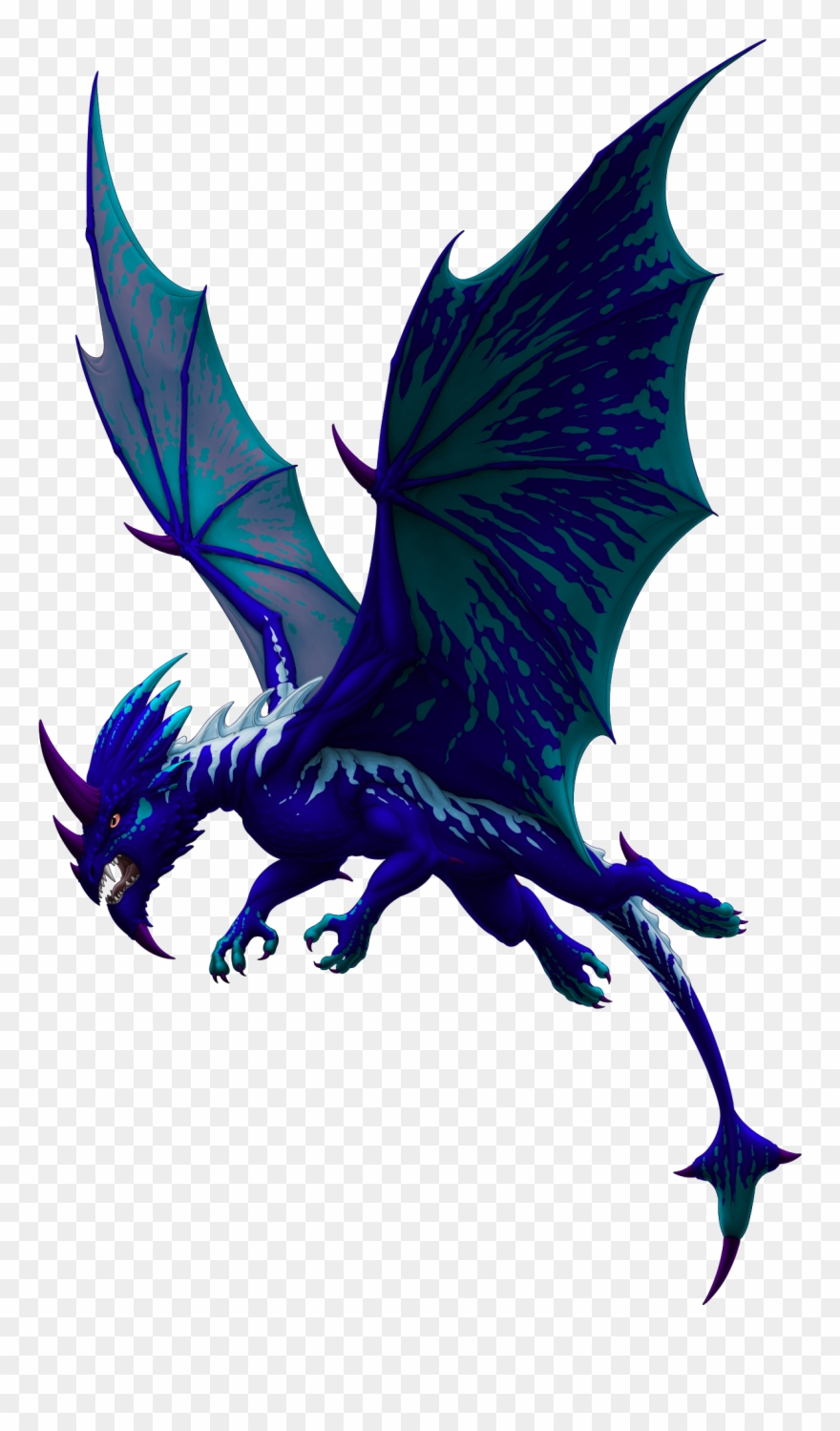 Painted Gargoyle Dragon - Dragon Clipart