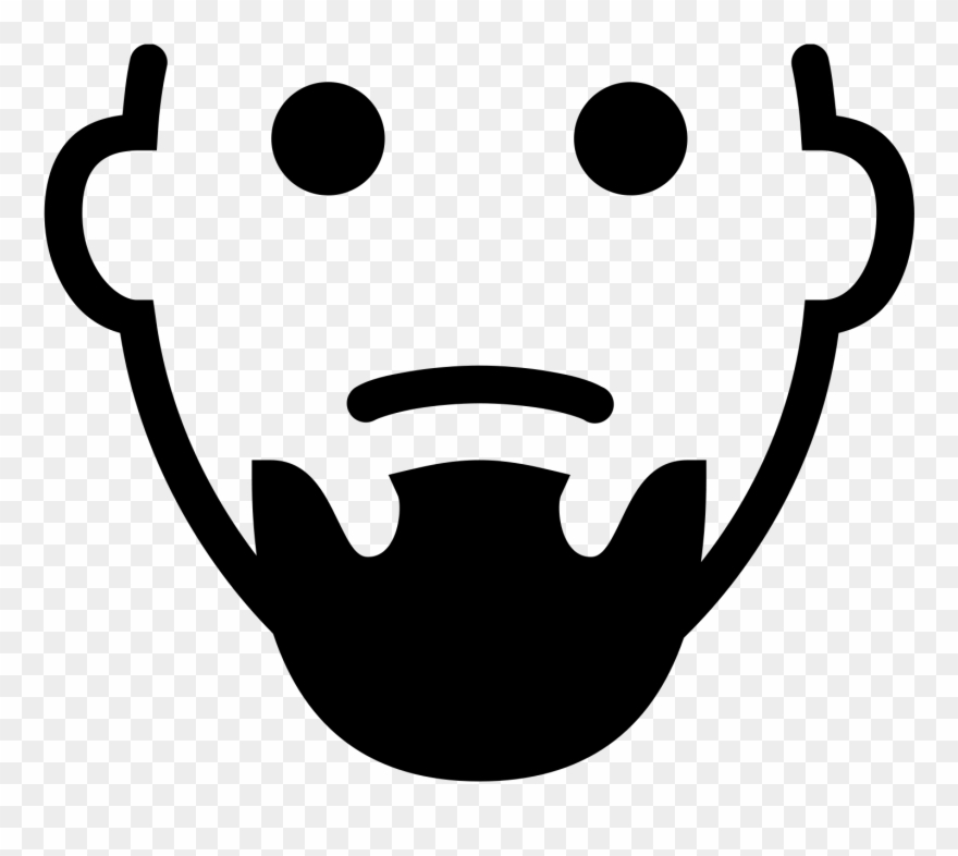 Goatee Filled Icon - Transparent Stubble Png Clipart