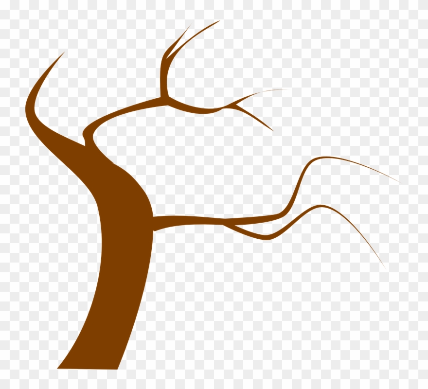 Twisty Brances Clipart Clipground Thanksgiving Clip - Clipart Brown Tree - Png Download