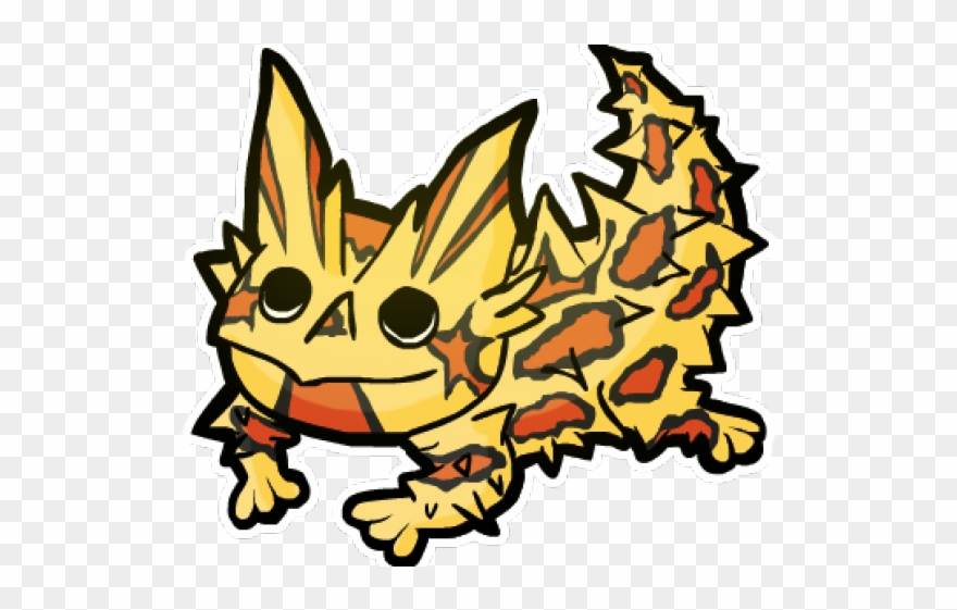 Komodo Dragon Clipart Simple Cartoon - Easy To Draw Thorny Devil - Png Download