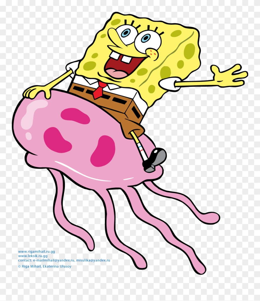 Picture Library Download Spongebob Squarepants Supersponge - Spongebob Jellyfish No Background Clipart